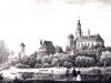 rzeka Ina, widok na miasto - 1843 r.